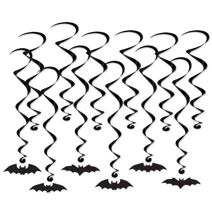Bat Silhouette Whirls | Halloween Decor NYC | Haunted Home Decoration