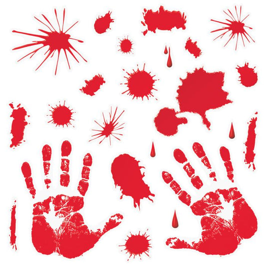 Bloody Handprint Clings | Halloween Decor NYC | Haunted Home Decoration
