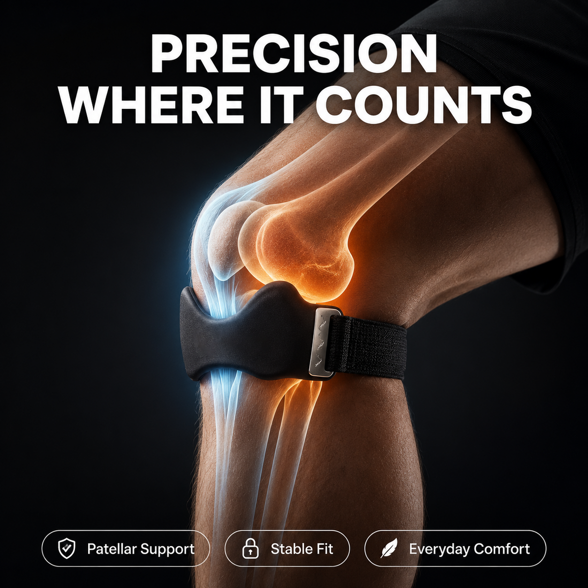 🔥Silicone Patella Knee Strap for Knee Pain Relief