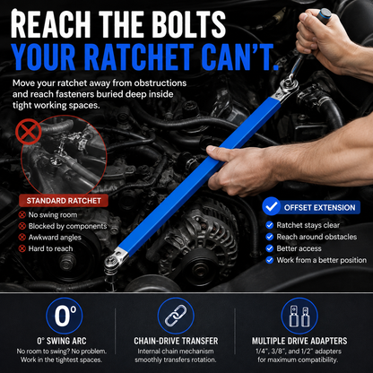 🔥 50% OFF Off -set Extension Wrench – Reach Tight Spaces with Ease