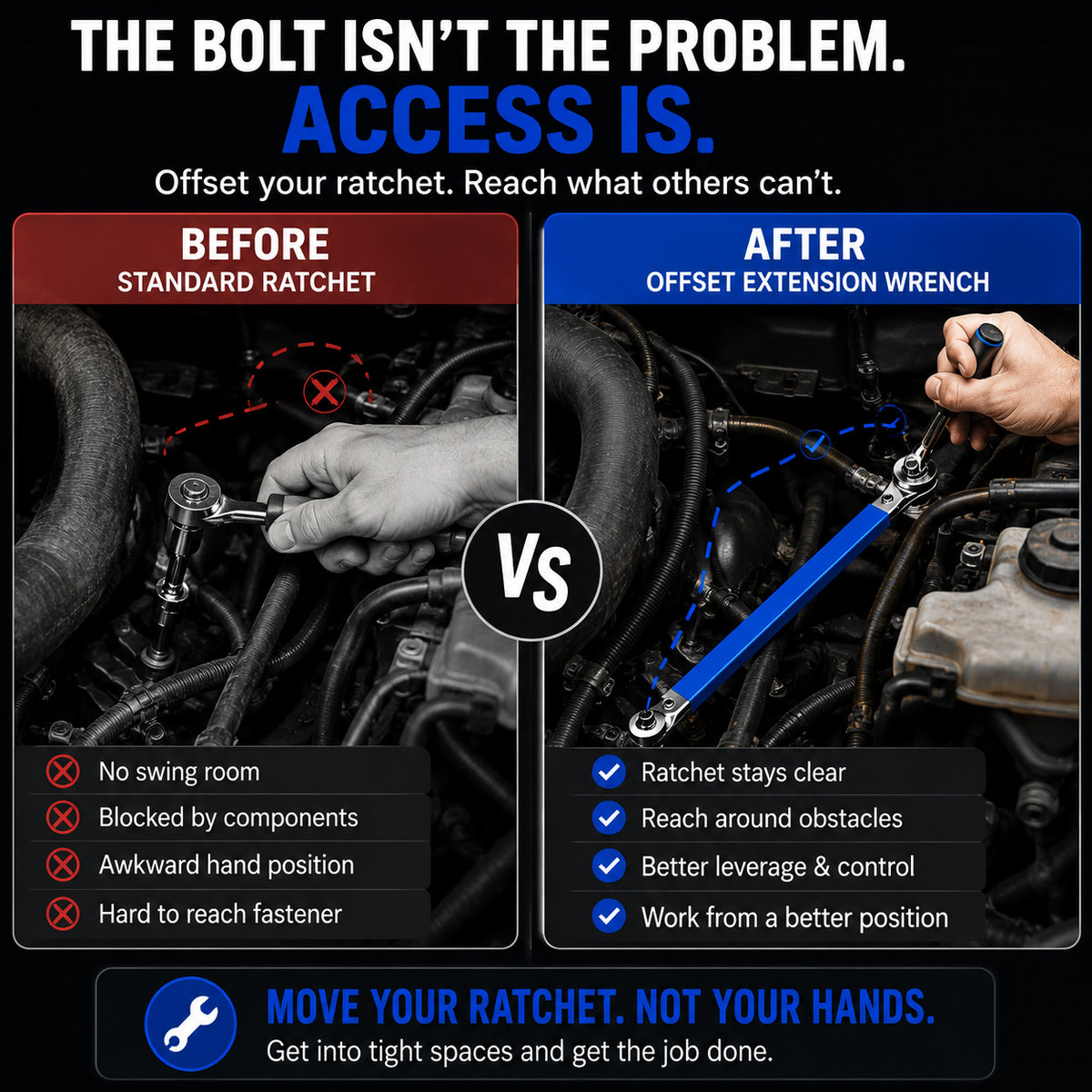 🔥 50% OFF Off -set Extension Wrench – Reach Tight Spaces with Ease
