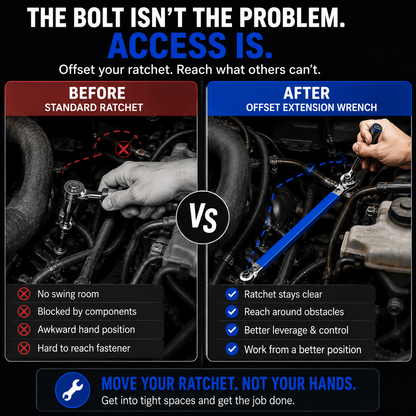 🔥 50% OFF Off -set Extension Wrench – Reach Tight Spaces with Ease
