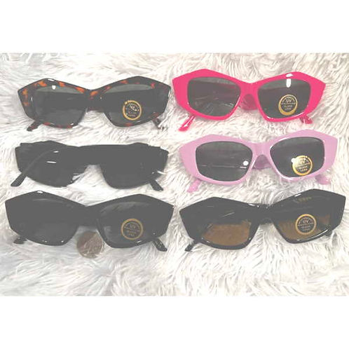 Funky Shaped Sunglasses w/ Glass Lens | Novelty Sunglasses NYC | Costume Eyewear