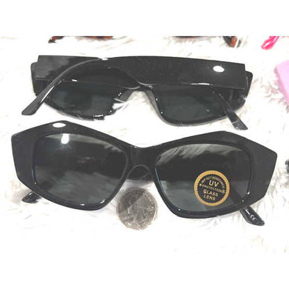 Funky Shaped Sunglasses w/ Glass Lens | Novelty Sunglasses NYC | Costume Eyewear