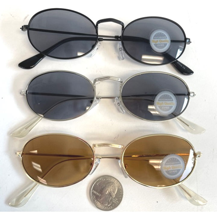 Oval Shaped Glasses W/ Dark Lens | Novelty Sunglasses NYC | Costume Eyewear