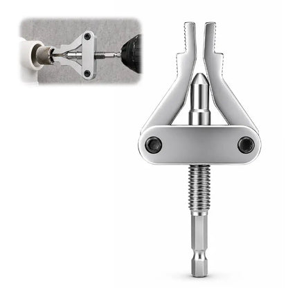 Broken Pipe Thread Extractor, Universal 1/2' 3/4' 1' Pipe Nipple Remover, Drill Powered Broken Thread Removal Tool for Rusty Faucet & Pipe Nipples