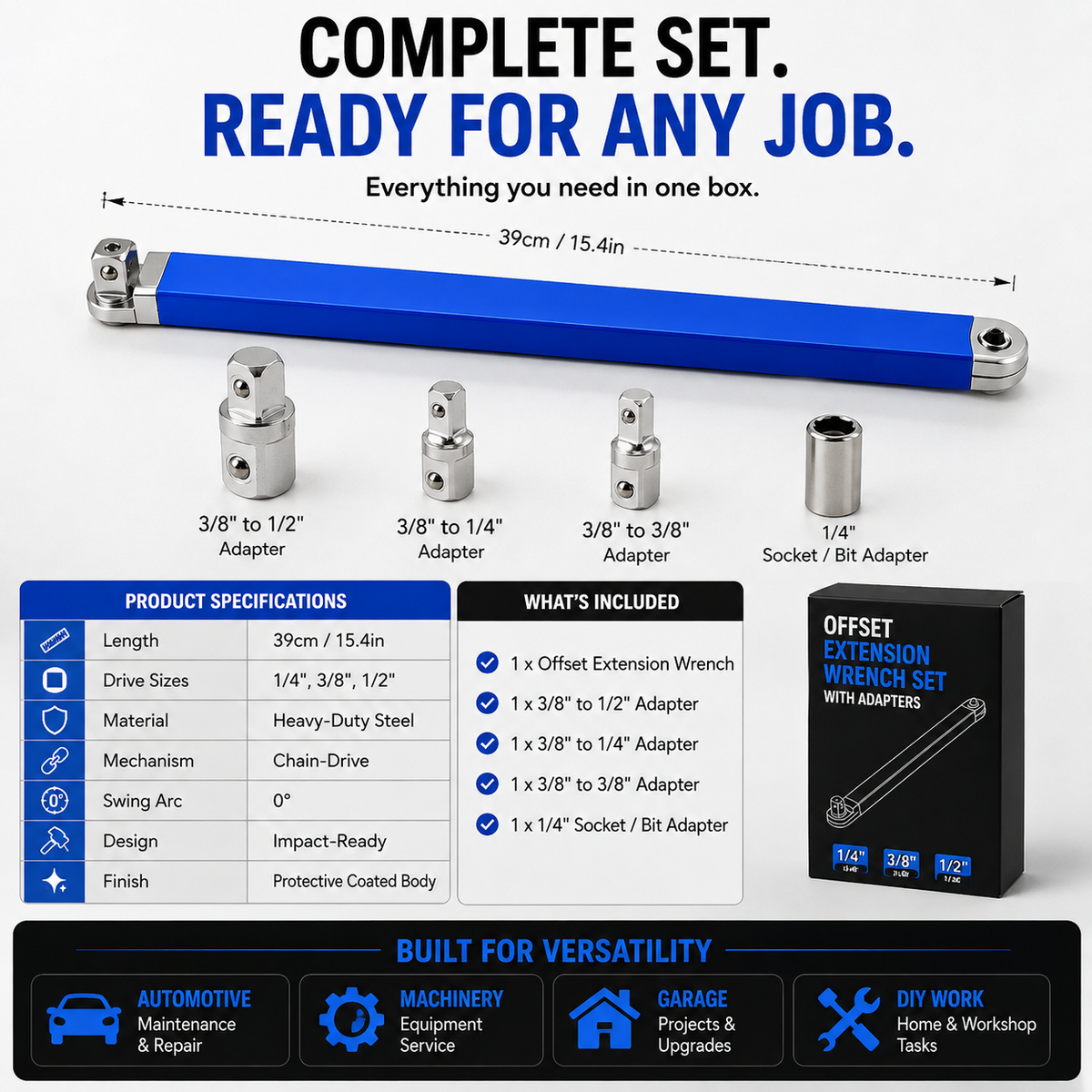🔥 50% OFF Off -set Extension Wrench – Reach Tight Spaces with Ease