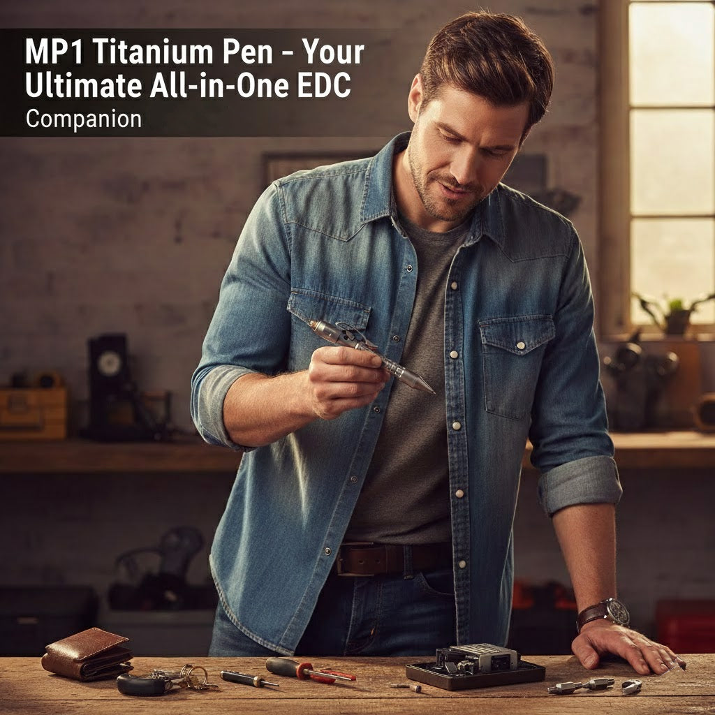 MP1 Multi-Functional Titanium Pen – Ultimate EDC Pocket Tool⚙️
