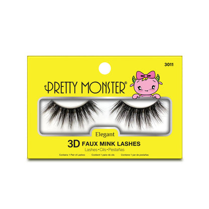 Pretty Monster - Elegant 3D Faux Mink Lashes | Costume Makeup NYC | SFX Makeup Shop