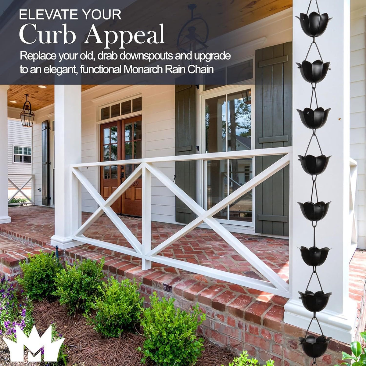 Free Shipping🔥Monarch Rain Chains Aluminum 'Lotus' Series Rain Chain (for Gutters)