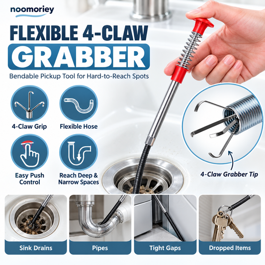 🦀 Flexible 4-Claw Grabber Tool – Bendable Pickup Tool for Hard-to-Reach Spaces