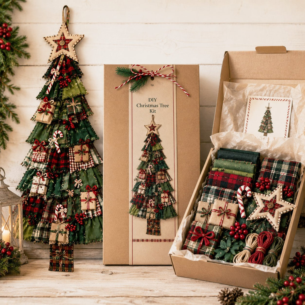🎄Beginner-Friendly DIY Oversized Patchwork Christmas Tree Door Hanging Kit | Complete Kit with All Tools & Step-by-Step Guide Included