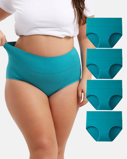 🔥Limited Time 70% Off✨Full-Figured High-Waisted Comfort Underwear 4-Pack