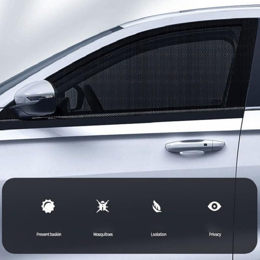 Car Window Shades - Highly Elastic Universal Car Side Window Cover, Breathable Mesh Camping Car Sun Shade for Reduce UV Rays, Car Screen Mosquito Net Privacy Protection