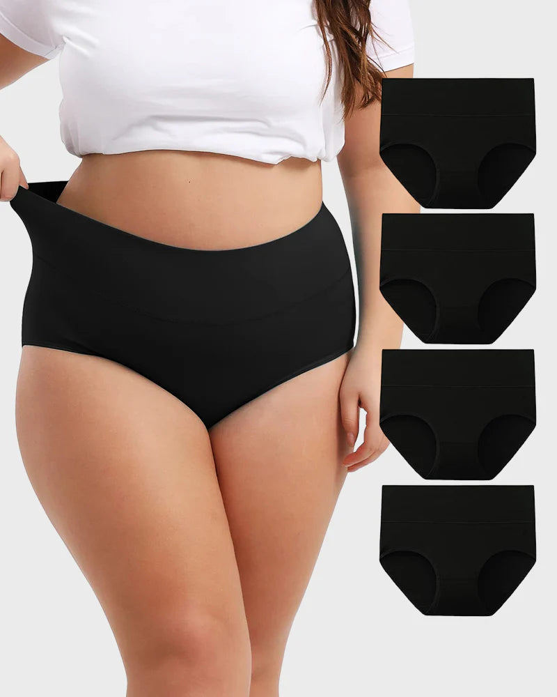 🔥Limited Time 70% Off✨Full-Figured High-Waisted Comfort Underwear 4-Pack