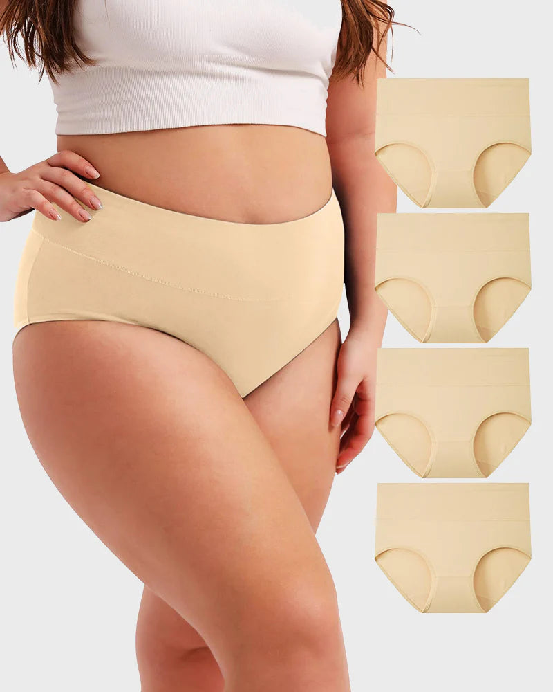 🔥Limited Time 70% Off✨Full-Figured High-Waisted Comfort Underwear 4-Pack