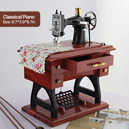 Vintage Mini Sewing Machine Music Box