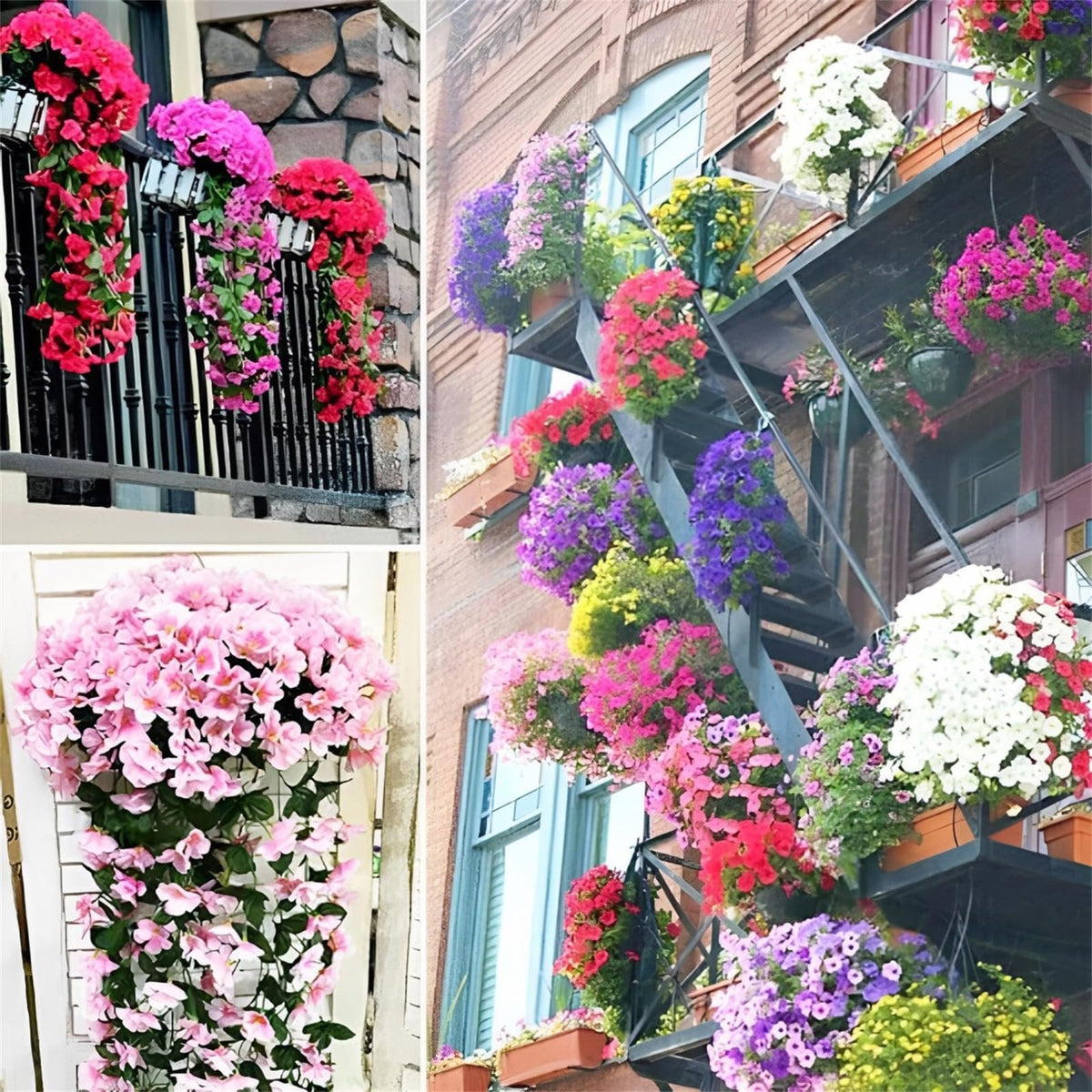 🌺 UV Resistant Hanging Artificial Morning Glory Vine 💖