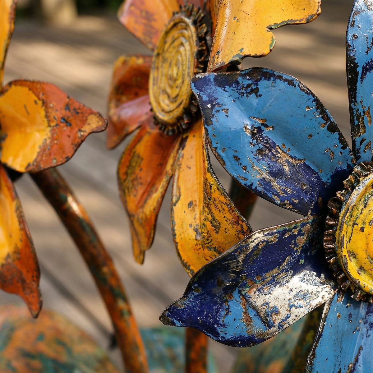 🌼2026 Mother's Day Gifts 55% Off--💖🎁Handcrafted Rustic Metal Flower Garden Stakes