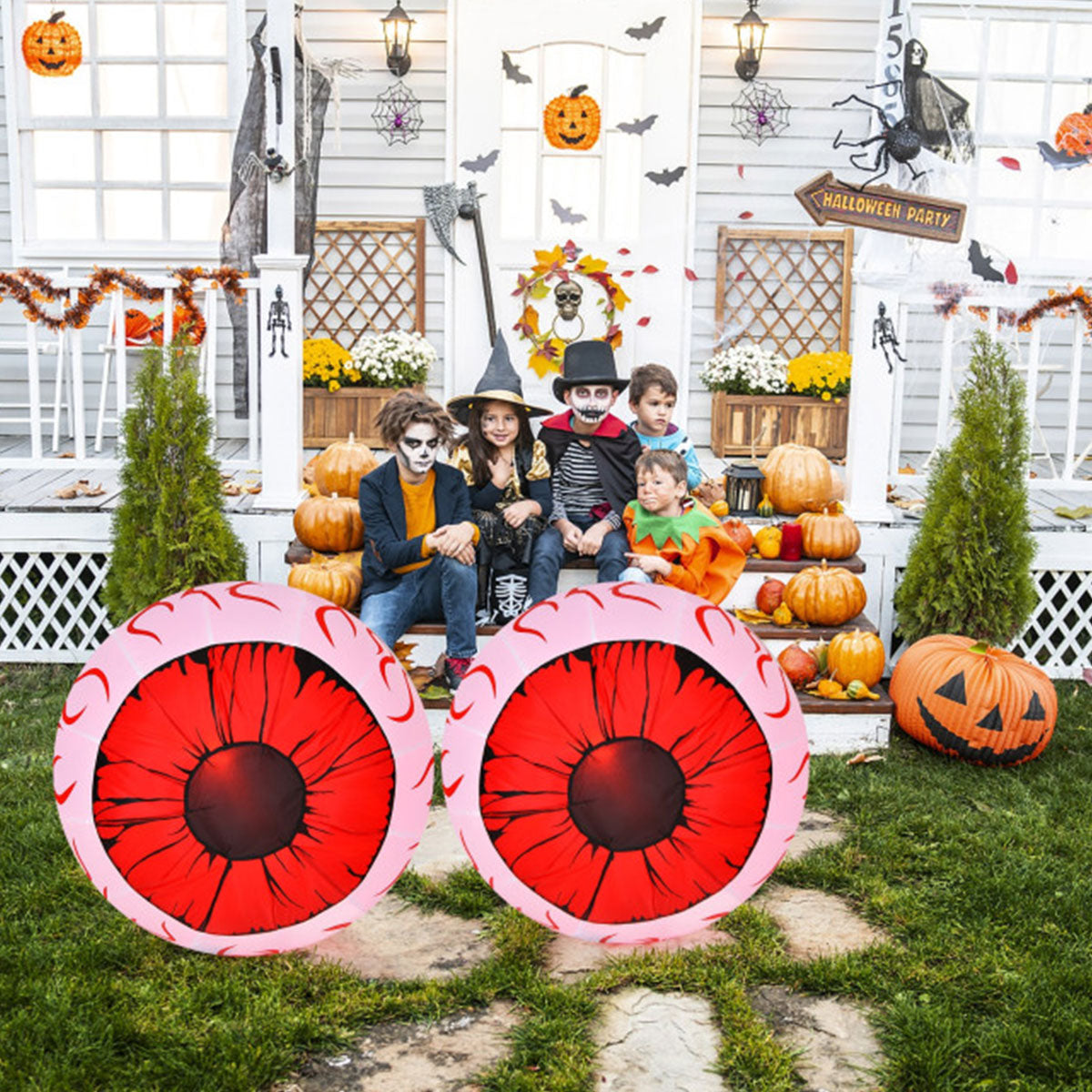 3-Ft. Inflatable Halloween Eyeballs (Set of 2)