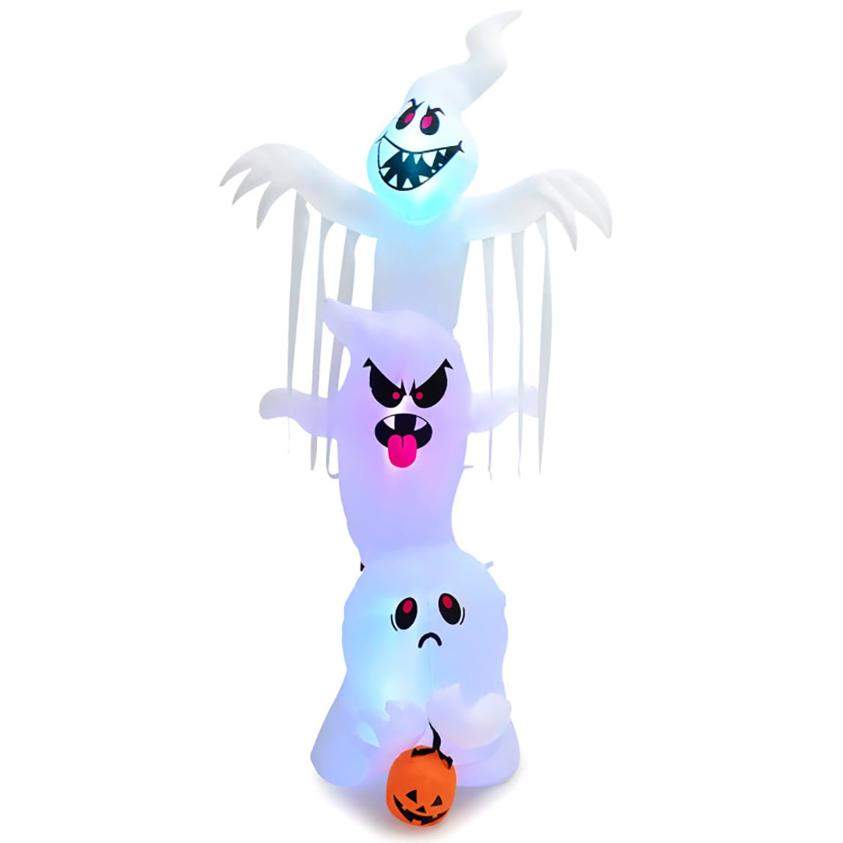 10' Inflatable Halloween Overlapping Ghosts