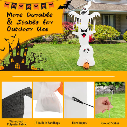 10' Inflatable Halloween Overlapping Ghosts