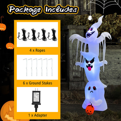 10' Inflatable Halloween Overlapping Ghosts