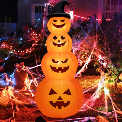 8' Inflatable Halloween Pumpkin Stack - primary product image