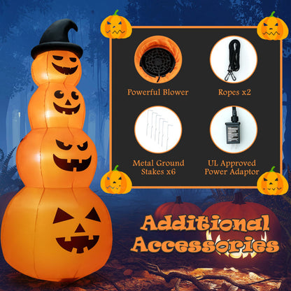 8' Inflatable Halloween Pumpkin Stack