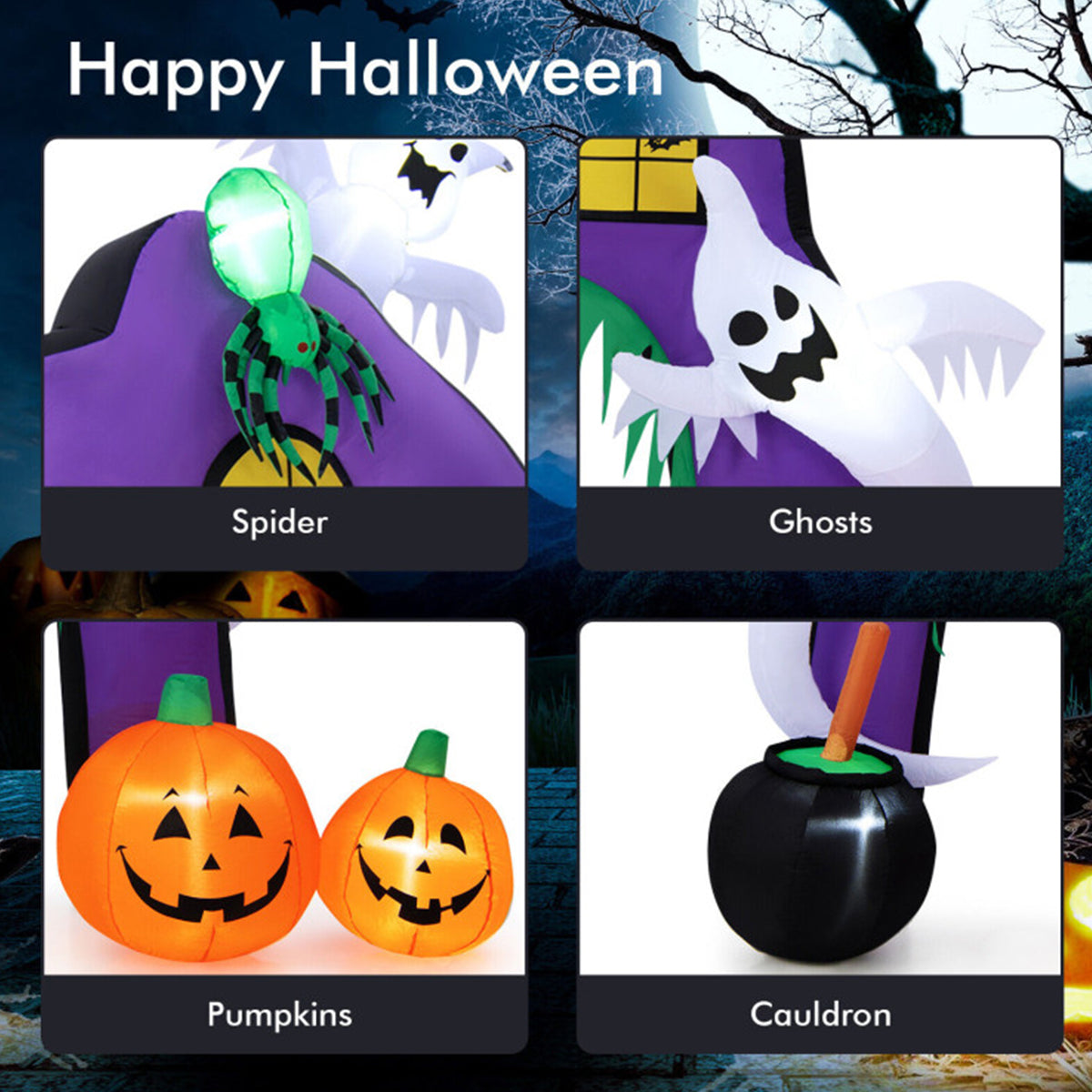 9' Inflatable Halloween Castle Archway