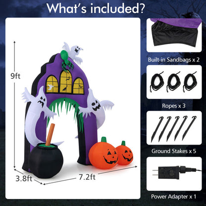 9' Inflatable Halloween Castle Archway