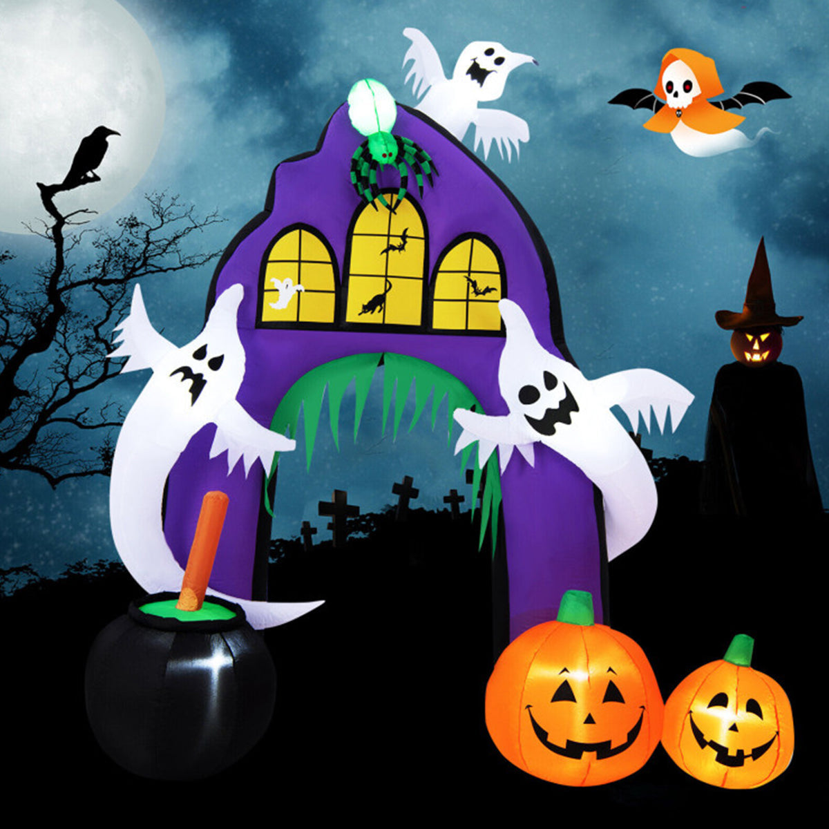 9' Inflatable Halloween Castle Archway