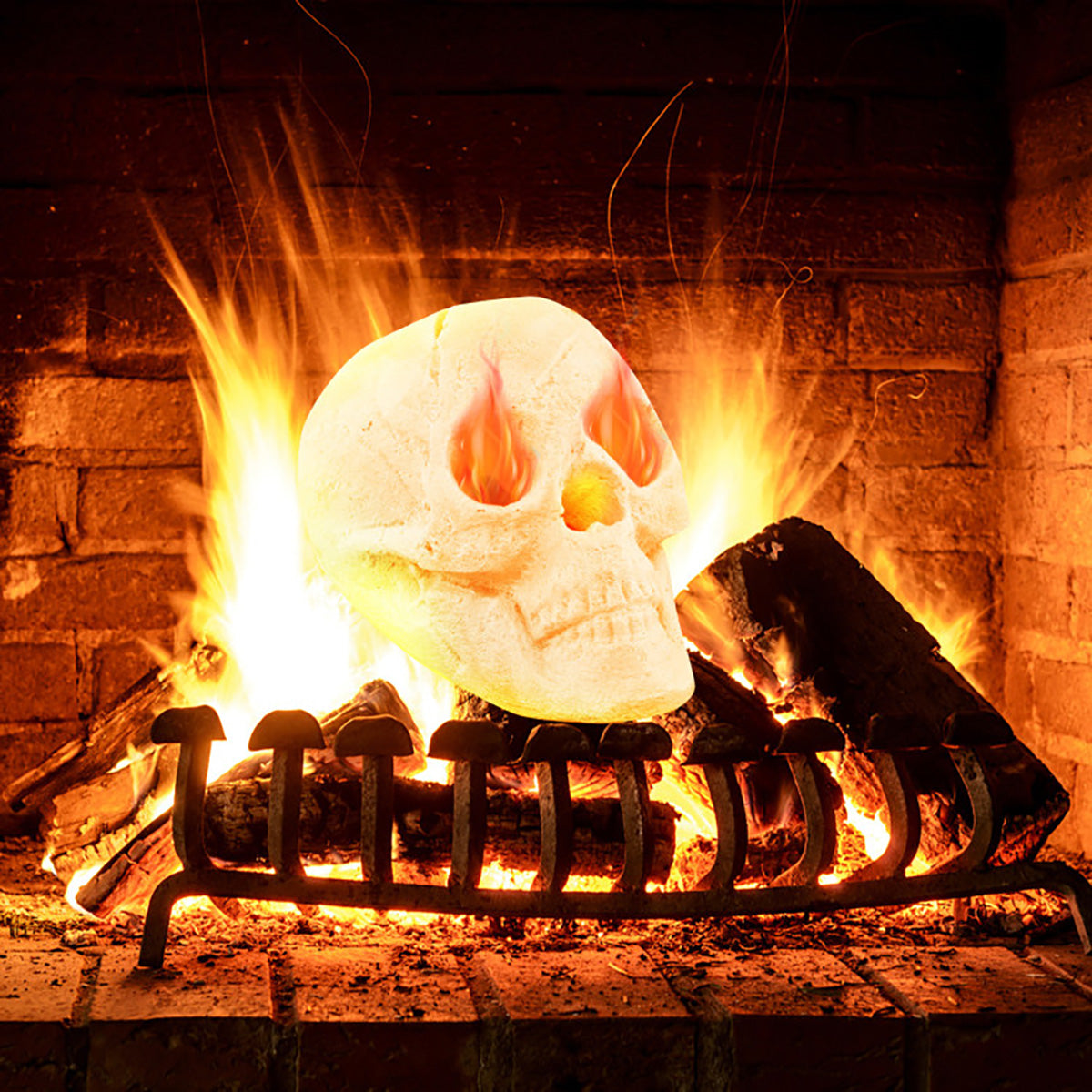 Ceramic Fireproof Fire Pit Skull