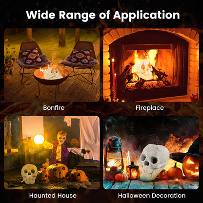 Ceramic Fireproof Fire Pit Skull