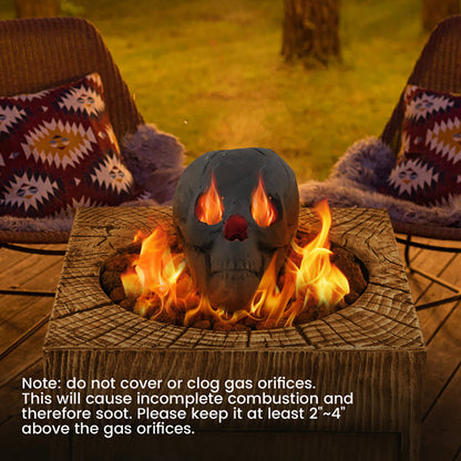 Ceramic Fireproof Fire Pit Skull