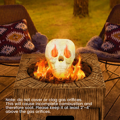 Ceramic Fireproof Fire Pit Skull