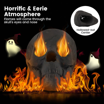 Ceramic Fireproof Fire Pit Skull