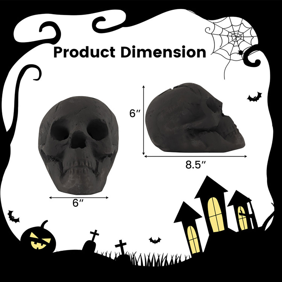 Ceramic Fireproof Fire Pit Skull