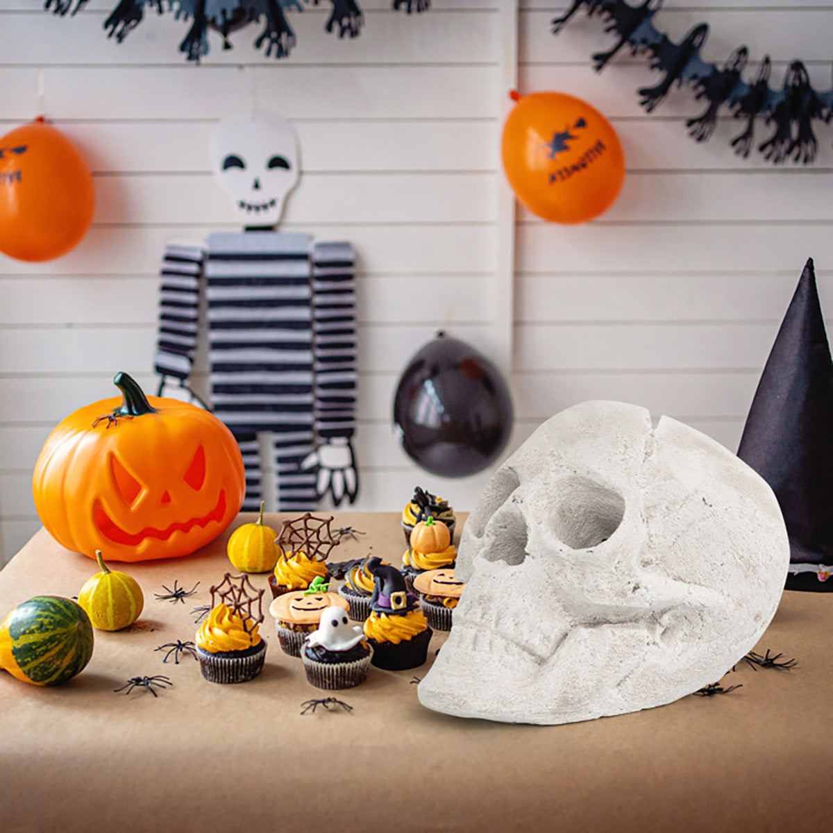 Ceramic Fireproof Fire Pit Skull
