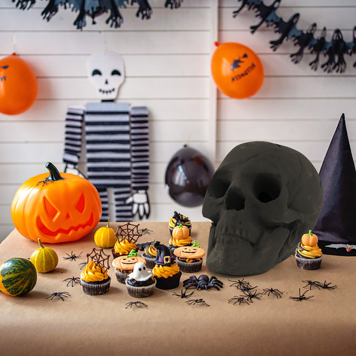 Ceramic Fireproof Fire Pit Skull