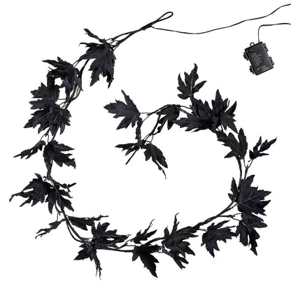 LED Black Maple Garland