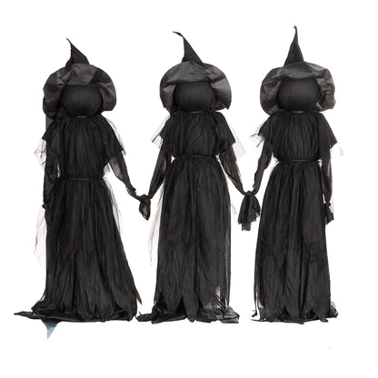 Lighted Outdoor Witch Stakes (Set of 3)