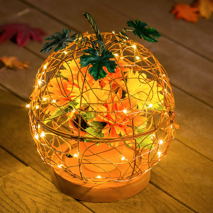LED Wire Pumpkin Container