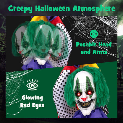Mechanized Clown with LED Eyes and Audio
