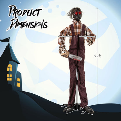 Mechanized Shaking Scary Man with  Lights and Sound