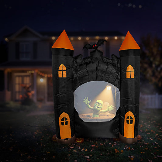 7' Animated Inflatable Haunted Castle