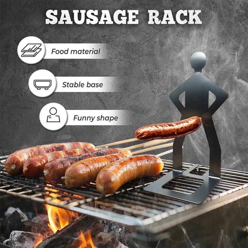 🍖Outdoor prankster Stainless Steel BBQ Sausage Holder-Buy 1 Free 1
