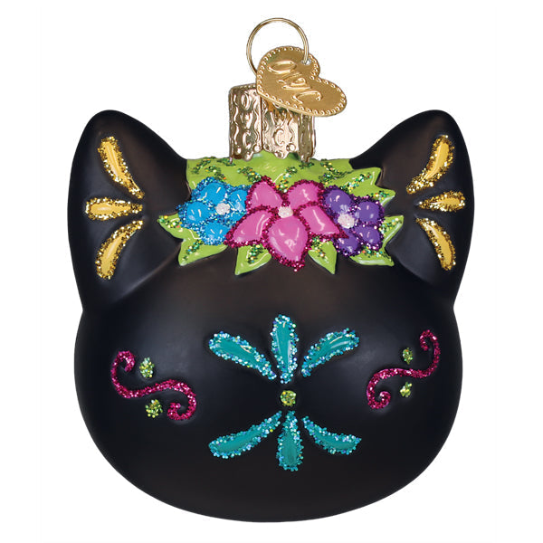 Old World Christmas Dia De Los Muertos Cat Halloween Ornament