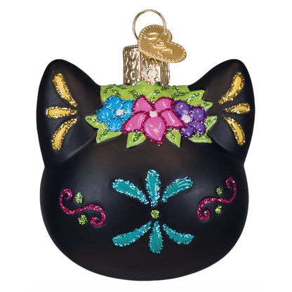 Old World Christmas Dia De Los Muertos Cat Halloween Ornament