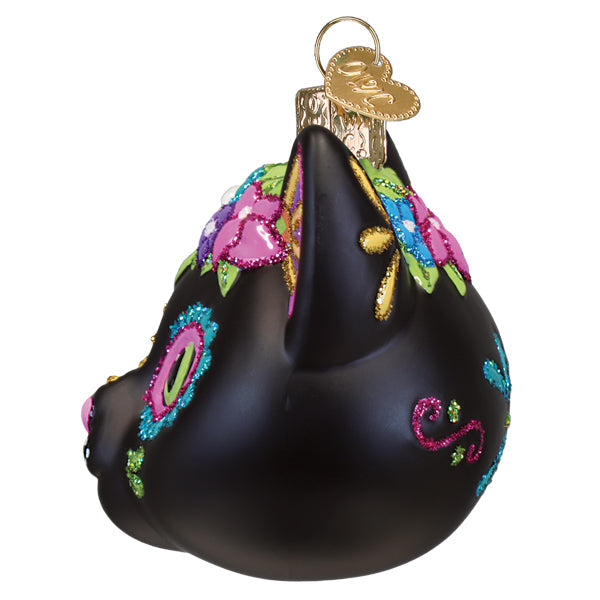 Old World Christmas Dia De Los Muertos Cat Halloween Ornament